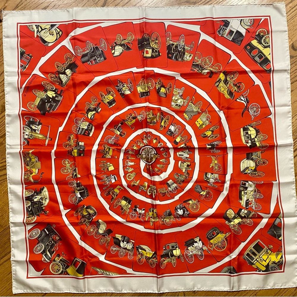 Hermès "Carrosserie" silk scarf 90
